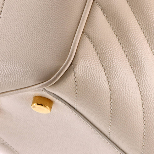 Classic Monogram Shopper Matelasse Chevron Leather Large