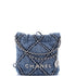 22 Chain Hobo Quilted Stitched Denim Mini