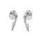 Juste un Clou Hoop Earrings 18K White Gold and Pave Diamonds Small