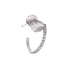 Juste un Clou Hoop Earrings 18K White Gold and Pave Diamonds Small
