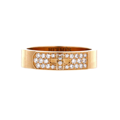 Kelly Ring 18K Yellow Gold with Pave Diamonds PM
