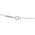 T Circle Pendant Necklace 18K White Gold with Diamonds and Center Baguette Diamond Small