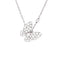 Two Butterfly Pendant Necklace 18K White Gold and Diamonds