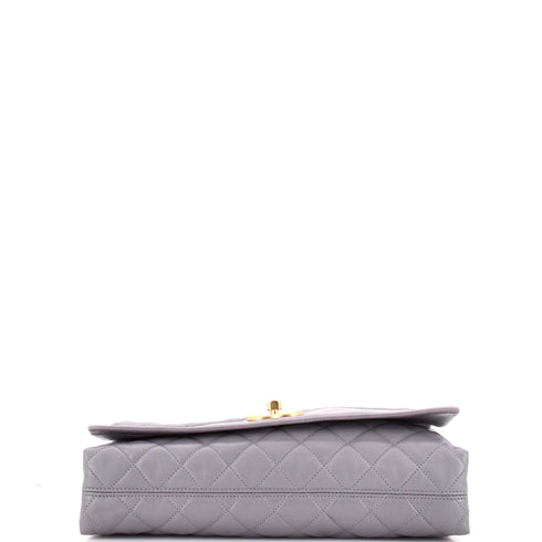 Soft Elegance Flap Bag Quilted Distressed Calfskin Jumbo