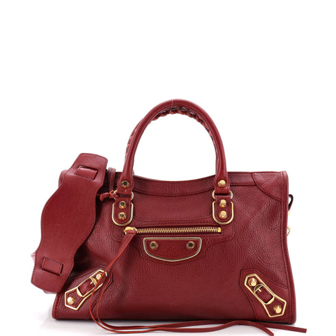 City Classic Metallic Edge Bag Leather Small