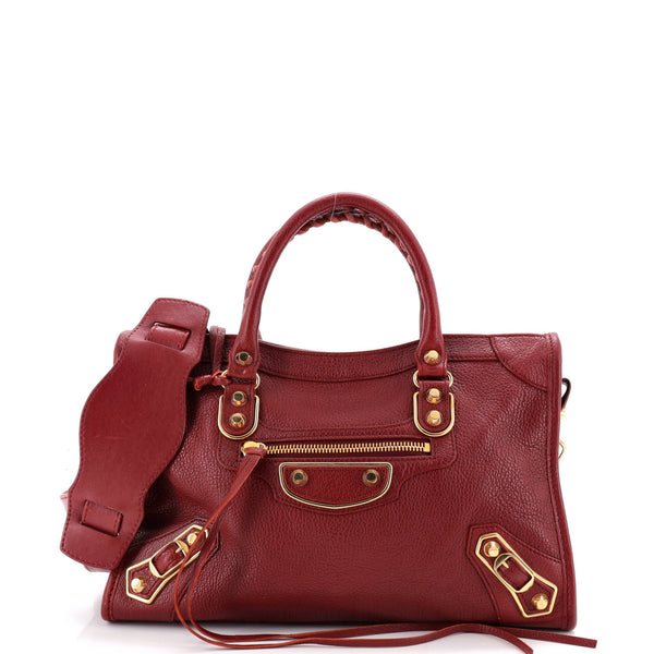 City Classic Metallic Edge Bag Leather Small
