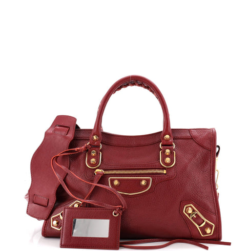 City Classic Metallic Edge Bag Leather Small