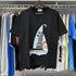 Rhude T-shirts Sailing Printed Cotton Casual Short Sleeves Men and Women