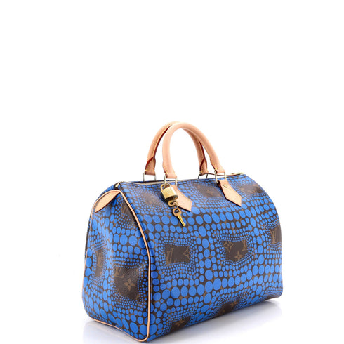 Speedy Handbag Limited Edition Kusama Town Monogram Canvas 30