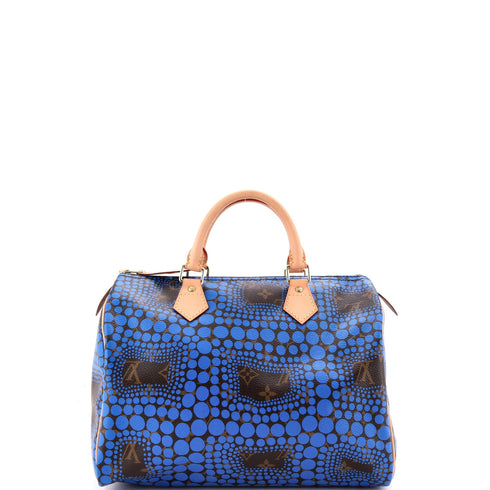 Speedy Handbag Limited Edition Kusama Town Monogram Canvas 30