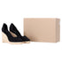 Women's Reformation Camille Lace Up Wedge in Black Suede