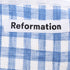 Women's Reformation Ethel Two Piece Top and Mini Skirt Set in Light Blue Linen