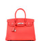 Birkin Handbag Rouge Pivoine Epsom with Palladium Hardware 30