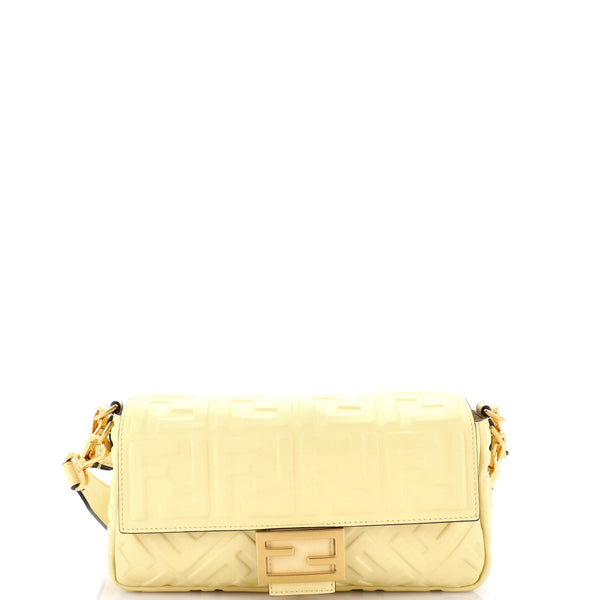 Baguette NM Bag Zucca Embossed Leather Medium