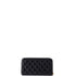 Zip Around Wallet Quilted Caviar Long
