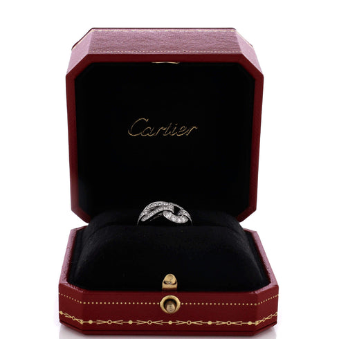 Agrafe Ring 18K White Gold and Diamonds Small