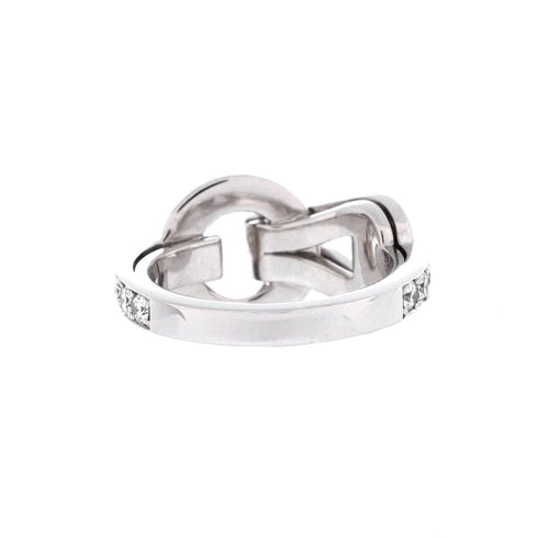 Agrafe Ring 18K White Gold and Diamonds Small