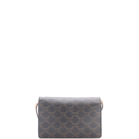 Wallet on Strap Triomphe Coated Canvas