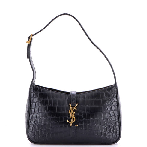 Le 5 a 7 Hobo Crocodile Embossed Leather Small