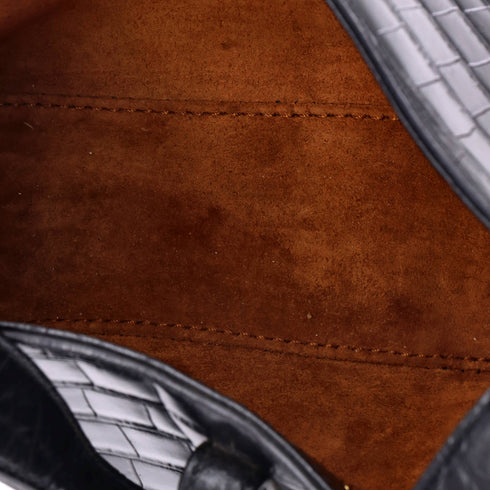 Le 5 a 7 Hobo Crocodile Embossed Leather Small
