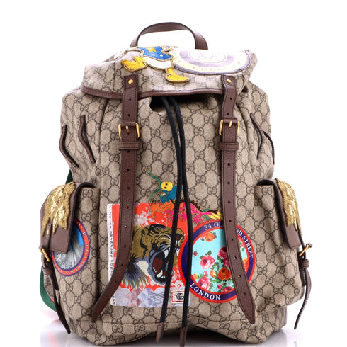 Donald Duck Soft Backpack GG Coated Canvas with Applique Large