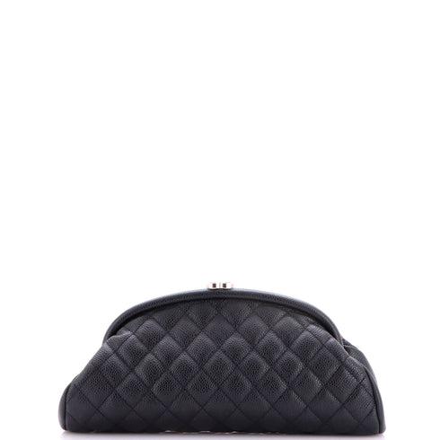 Timeless Clutch Quilted Caviar
