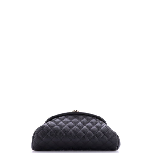 Timeless Clutch Quilted Caviar