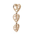 Coco In Love Triple Heart CC Drop Earrings Metal