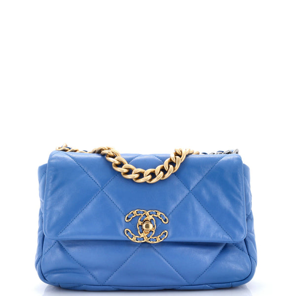 19 Flap Bag Quilted Leather Medium