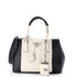 Bicolor Double Zip Lux Tote Saffiano Leather Small