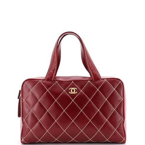 Surpique Boston Bag Quilted Leather Large