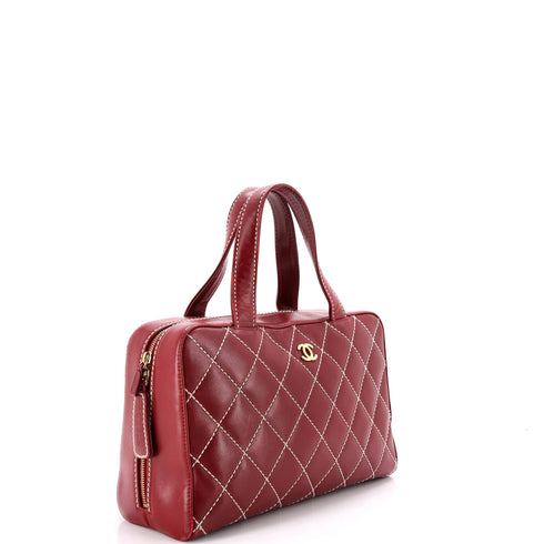 Surpique Boston Bag Quilted Leather Large