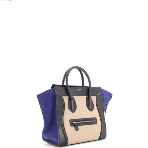 Tricolor Luggage Bag Leather Mini