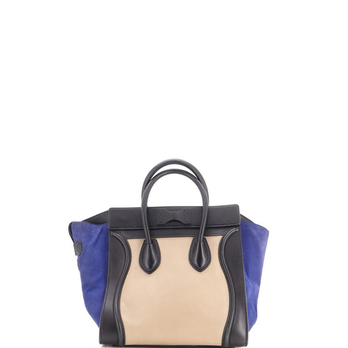 Tricolor Luggage Bag Leather Mini