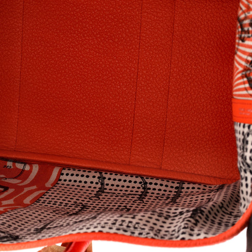 Garden Party Tote Leather with Printed Interior 36