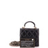 Square Classic Flap Top Handle Clutch with Chain Quilted Lambskin