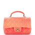 Classic Single Flap Top Handle Bag Quilted Ombre Lambskin Mini