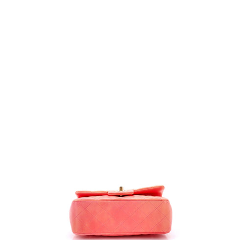 Classic Single Flap Top Handle Bag Quilted Ombre Lambskin Mini