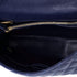 Coco Top Handle Bag Quilted Caviar with Lizard Small