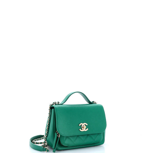 Business Affinity Flap Bag Quilted Caviar Mini