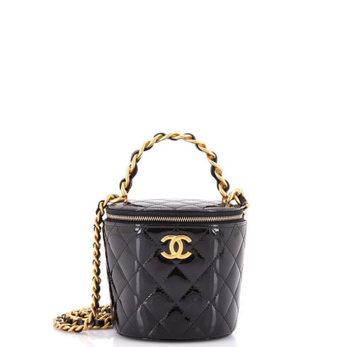 Afternoon Tea Vanity Bucket Bag Quilted Patent