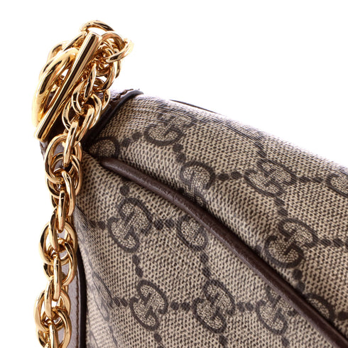 Ophidia Charm Shoulder Bag GG Coated Canvas Small