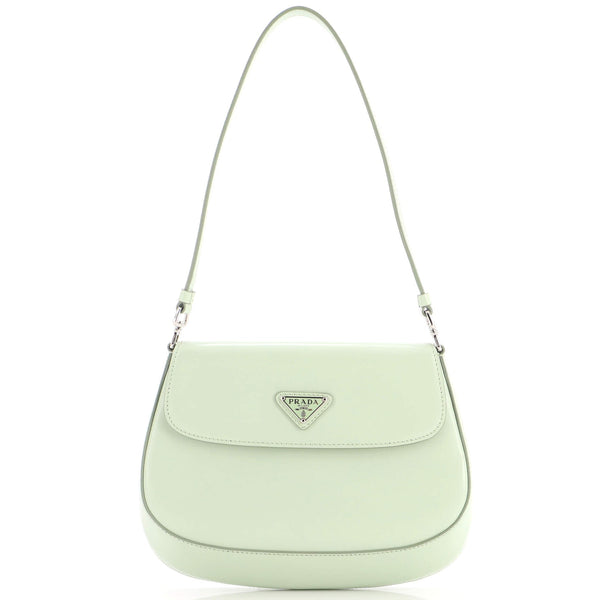 Cleo Flap Shoulder Bag Spazzolato Leather Small