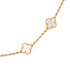 Vintage Alhambra 20 Motifs Necklace 18K Yellow Gold and Mother of Pearl