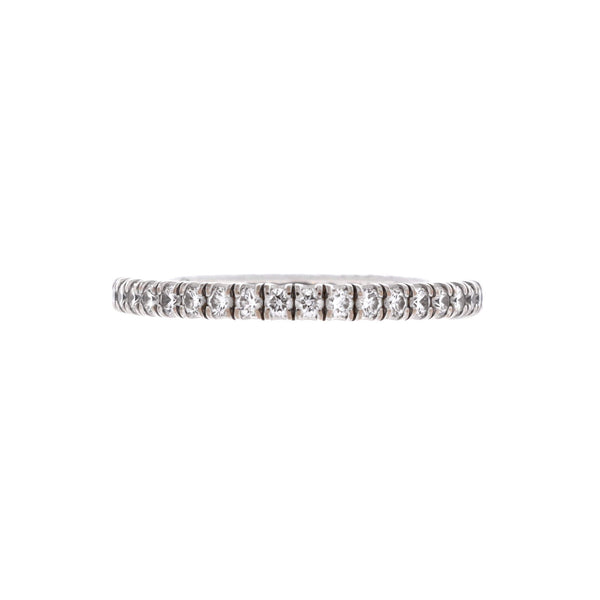 Etincelle de Cartier Eternity Wedding Band Ring 18K White Gold and Diamonds 2mm