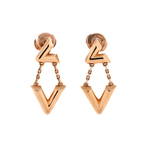 LV Volt Upside Down Earrings 18K Rose Gold