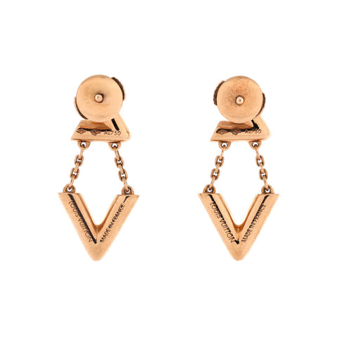 LV Volt Upside Down Earrings 18K Rose Gold