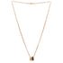 Love 3 Ring Pendant Necklace 18K Rose Gold and Ceramic with Diamonds