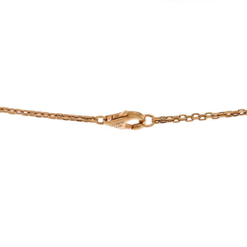 Love 3 Ring Pendant Necklace 18K Rose Gold and Ceramic with Diamonds