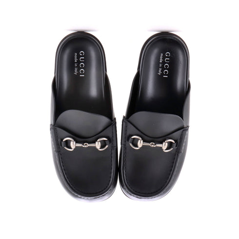 Men's Horsebit Mule Slippers Leather